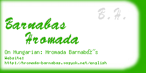 barnabas hromada business card